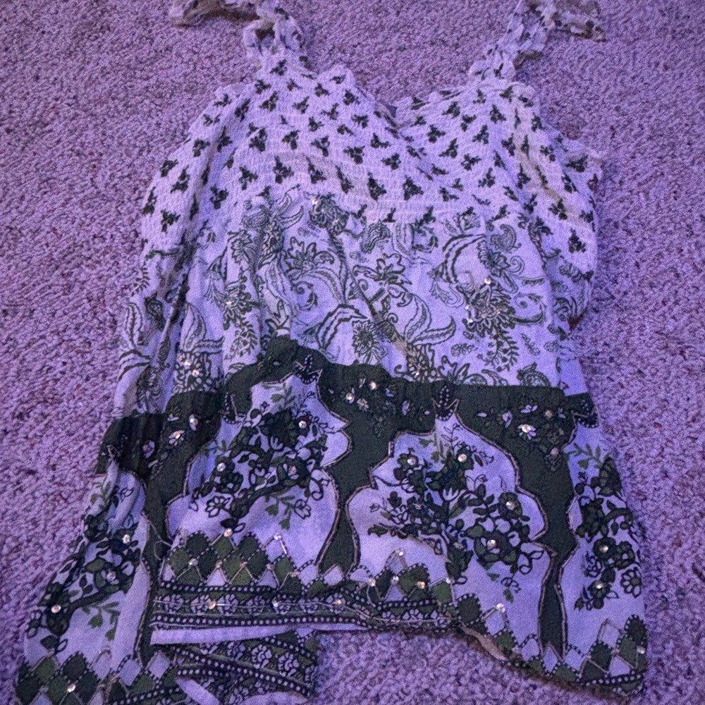 Green and cream tank top 2x